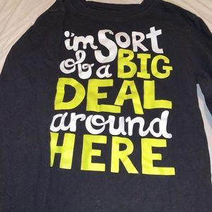 Boys black long sleeved shirt